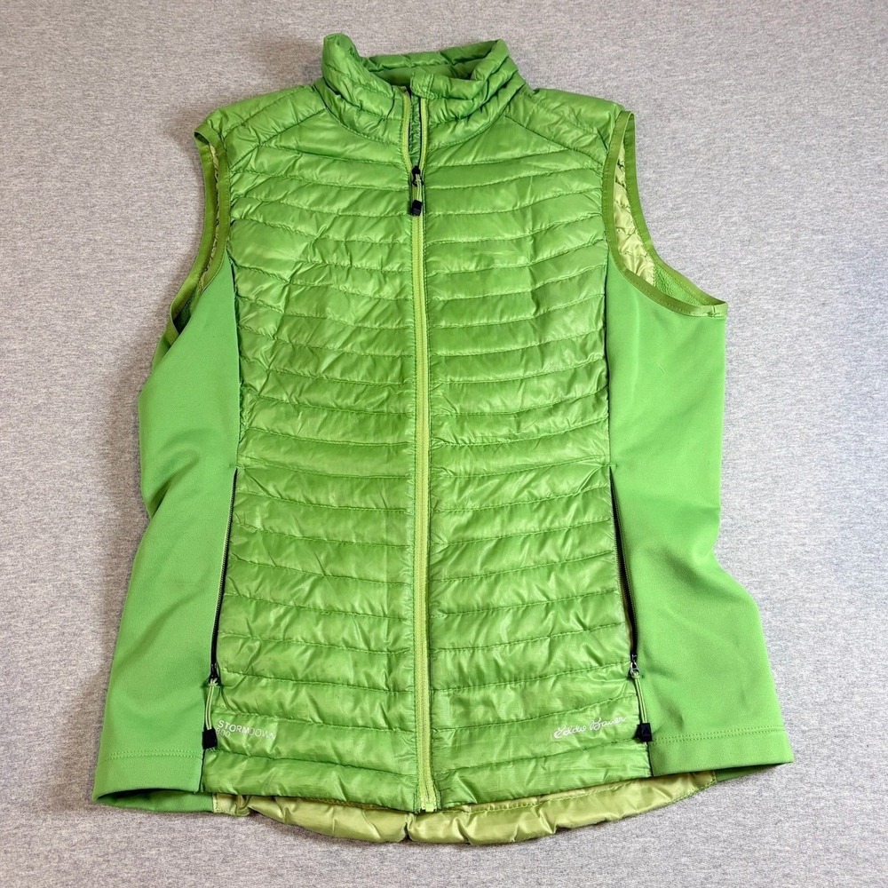 Eddie Bauer First Ascent Puffer Vest Womens M StormDown 800 Insulated Full Zip